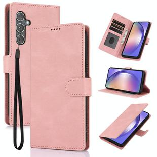 For Samsung Galaxy S23 FE 5G Fantasy Skin-feel Calfskin Texture Leather Phone Case(Pink)