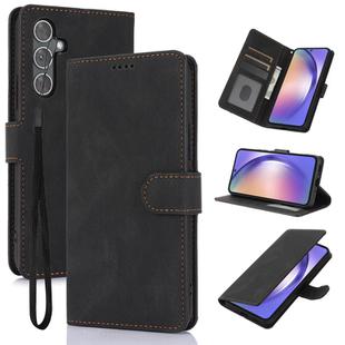 For Samsung Galaxy S23 FE 5G Fantasy Skin-feel Calfskin Texture Leather Phone Case(Black)