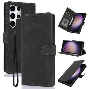 For Samsung Galaxy S24 Ultra 5G Fantasy Skin-feel Calfskin Texture Leather Phone Case(Black)