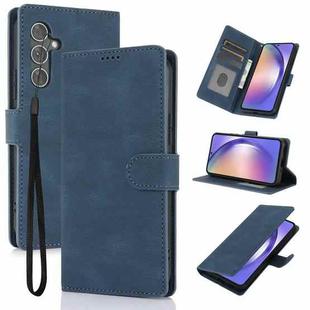 For Samsung Galaxy S25+ 5G Fantasy Skin-feel Calfskin Texture Leather Phone Case(Blue)