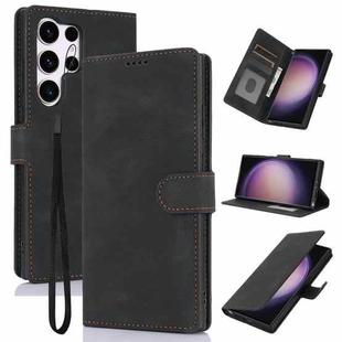 For Samsung Galaxy S25 Ultra 5G Fantasy Skin-feel Calfskin Texture Leather Phone Case(Black)