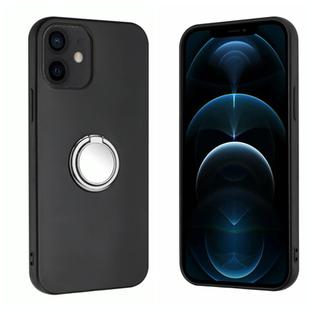 For iPhone 11 Matte Ring Holder TPU Phone Case(Silver)