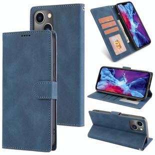 For iPhone 15 Plus / 14 Plus Fantasy Skin-feel Calfskin Texture Leather Phone Case(Blue)