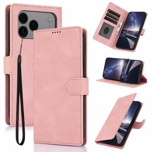 For iPhone 17 Pro Fantasy Skin-feel Calfskin Texture Leather Phone Case(Pink)