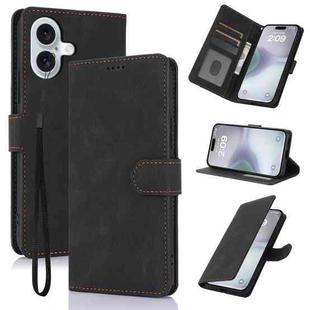 For iPhone 17 Fantasy Skin-feel Calfskin Texture Leather Phone Case(Black)