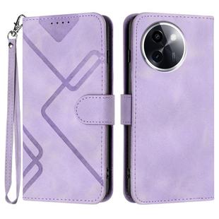 For vivo Y200i Line Pattern Skin Feel Leather Phone Case(Light Purple)