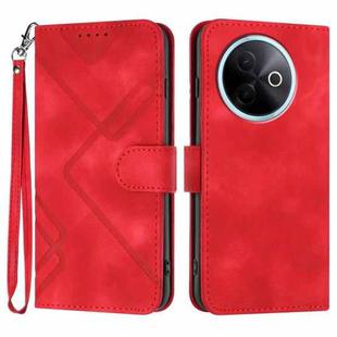 For vivo Y39 5G Line Pattern Skin Feel Leather Phone Case(Red)