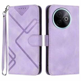 For vivo Y39 5G Line Pattern Skin Feel Leather Phone Case(Light Purple)