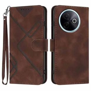 For vivo Y39 5G Line Pattern Skin Feel Leather Phone Case(Coffee)