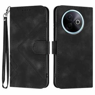 For vivo Y39 5G Line Pattern Skin Feel Leather Phone Case(Black)