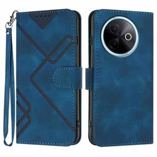 For vivo Y39 5G Line Pattern Skin Feel Leather Phone Case(Royal Blue)