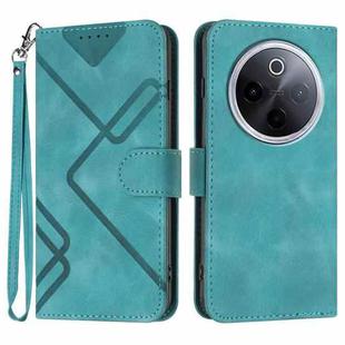 For vivo iQOO Z10 / T4 / Y300 Pro Line Pattern Skin Feel Leather Phone Case(Light Blue)