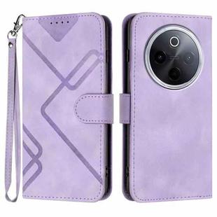 For vivo iQOO Z10 / T4 / Y300 Pro Line Pattern Skin Feel Leather Phone Case(Light Purple)