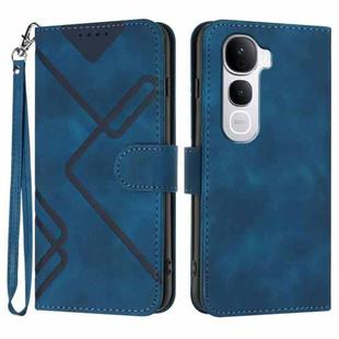For vivo Y400 Pro 5G Line Pattern Skin Feel Leather Phone Case(Royal Blue)