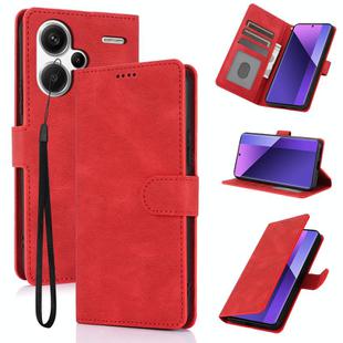 For Redmi Note 13 Pro+ 5G Fantasy Skin-feel Calfskin Texture Leather Phone Case(Red)