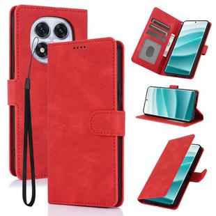 For Redmi Note 14 Pro+ 5G Fantasy Skin-feel Calfskin Texture Leather Phone Case(Red)
