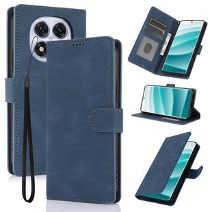 For Redmi Note 14 Pro 4G Fantasy Skin-feel Calfskin Texture Leather Phone Case(Blue)