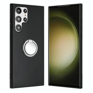 For Samsung Galaxy S25 Ultra 5G Matte Ring Holder TPU Phone Case(Silver)