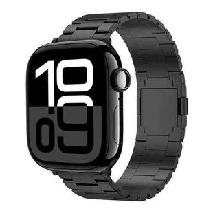 For Apple Watch 42mm / 41mm / 40mm / 38mm Tri-beads Magnetic Titanium Alloy Watch Band(Black)