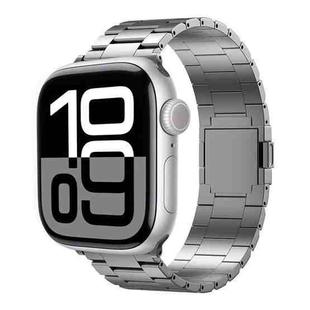 For Apple Watch 42mm / 41mm / 40mm / 38mm Tri-beads Magnetic Titanium Alloy Watch Band(Grey)