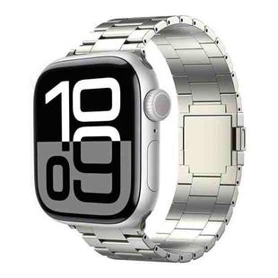 For Apple Watch 42mm / 41mm / 40mm / 38mm Tri-beads Magnetic Titanium Alloy Watch Band(Titanium)