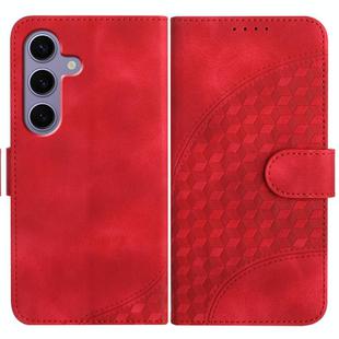 For Samsung Galaxy S25 5G YX0060 Elephant Head Embossed Phone Leather Case with Lanyard(Red)
