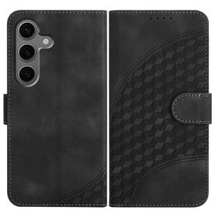 For Samsung Galaxy S25+ 5G YX0060 Elephant Head Embossed Phone Leather Case with Lanyard(Black)