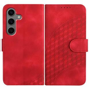 For Samsung Galaxy S25+ 5G YX0060 Elephant Head Embossed Phone Leather Case with Lanyard(Red)