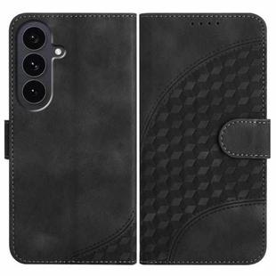 For Samsung Galaxy S25 FE 5G Elephant Head Embossed Phone Leather Case with Lanyard(Black)