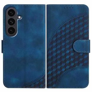 For Samsung Galaxy S25 FE 5G Elephant Head Embossed Phone Leather Case with Lanyard(Royal Blue)