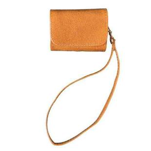 For AirPods Pro 2 Cowhide Texture PU Headset Shockproof Case(Brown)