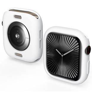 For Apple Watch Series 10 46mm Candy TPU Half Coverage Watch Case(White)