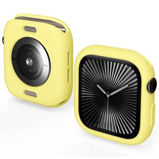 For Apple Watch Series 10 46mm Candy TPU Half Coverage Watch Case(Yellow)