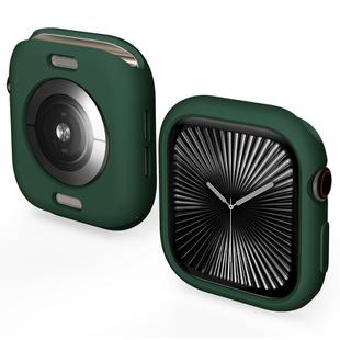 For Apple Watch Series 10 42mm Candy TPU Half Coverage Watch Case(Deep Green)