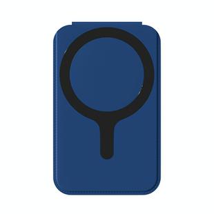 Magnetic Card Bag Phone Desktop Holder with Mirror(Navy Blue)