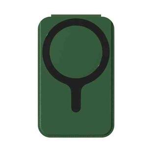 Magnetic Card Bag Phone Desktop Holder with Mirror(Dark Green)