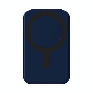 Magnetic Card Bag Phone Desktop Holder with Mirror(Dark Blue)