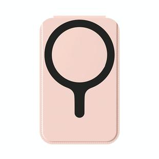 Magnetic Card Bag Phone Desktop Holder with Mirror(Light Pink)