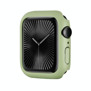 For Apple Watch Series 10 46mm Spray Glazing PC Frame Half Coverage Watch Case(Mint Green)