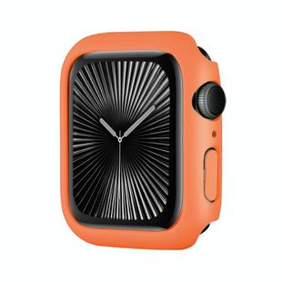 For Apple Watch Series 10 42mm Spray Glazing PC Frame Half Coverage Watch Case(Orange)