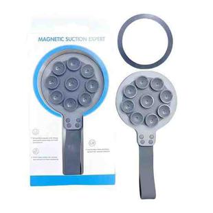 Suction Cup Magnetic Silicone Band Phone Holder(Grey)