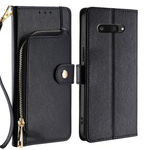 For Kyocera Digno SX4 5G Zipper Bag Leather Phone Case(Black)