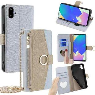 For Samsung Galaxy F06 5G Crossbody Litchi Texture Leather Phone Case(Blue)