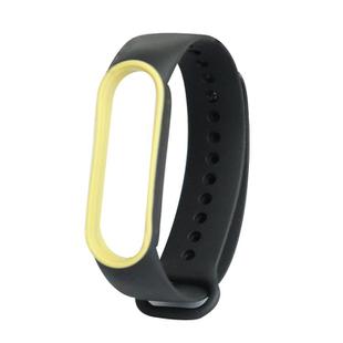 For Xiaomi Mi Band 5 Two-color TPE Watch Band(Black+Yellow)
