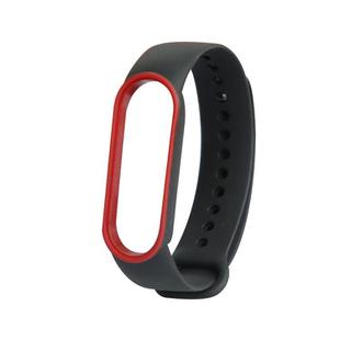 For Xiaomi Mi Band 5 Two-color TPE Watch Band(Black+Red)