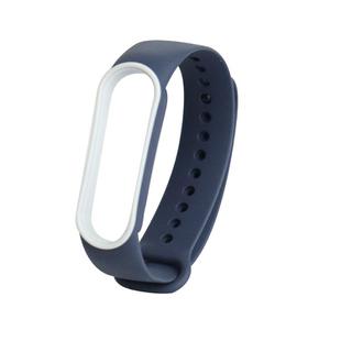 For Xiaomi Mi Band 5 Two-color TPE Watch Band(Blue+White)