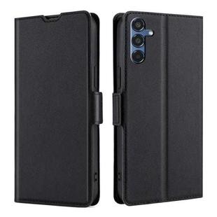 For Samsung Galaxy M35 5G Ultra-thin Voltage Side Buckle Horizontal Flip Leather Phone Case(Black)