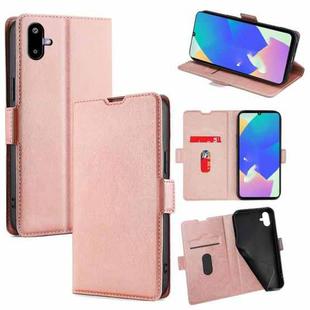 For Samsung Galaxy F06 5G Ultra-thin Voltage Side Buckle Horizontal Flip Leather Phone Case(Rose Gold)