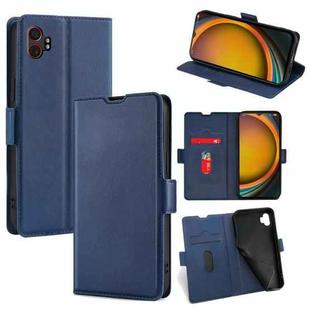 For Samsung Galaxy Xcover 7 Pro 5G Ultra-thin Voltage Side Buckle Horizontal Flip Leather Phone Case(Blue)