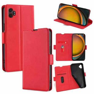 For Samsung Galaxy Xcover 7 Pro 5G Ultra-thin Voltage Side Buckle Horizontal Flip Leather Phone Case(Red)
